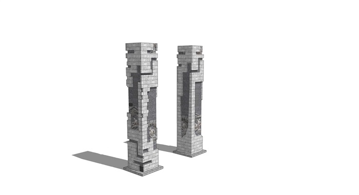 浮雕柱景观石柱(2)