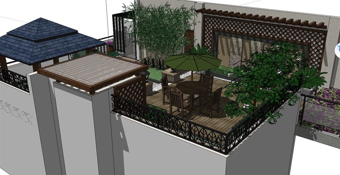 私家庭院绿化景观+屋顶花园8(1)