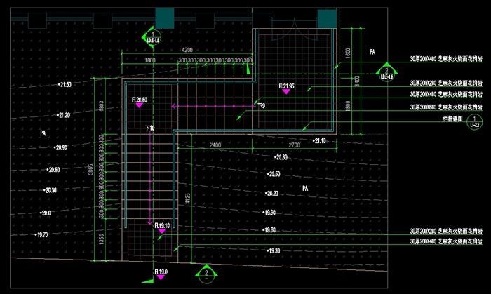 室外（台阶）详细CAD施工图(2)