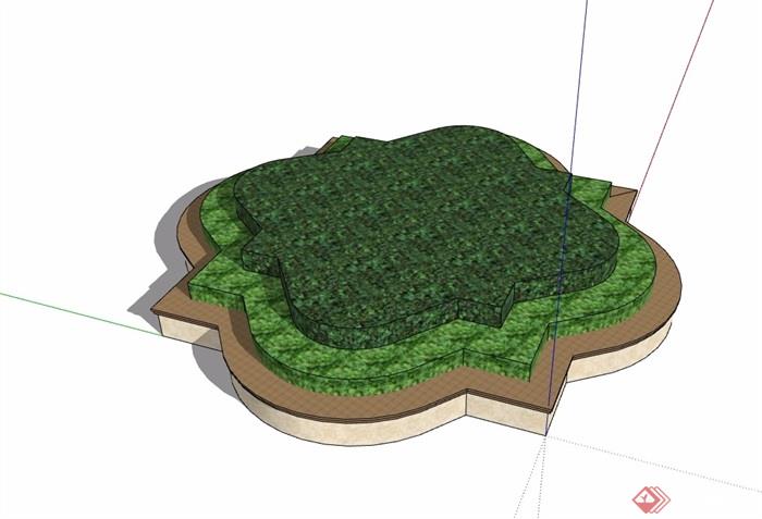 详细完整的种植树池su模型