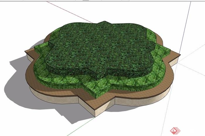详细完整的种植树池su模型