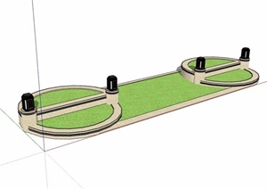 现代详细种植树池设计SU(草图大师)模型