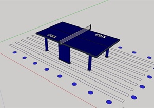 乒乓球桌素材SU(草图大师)模型