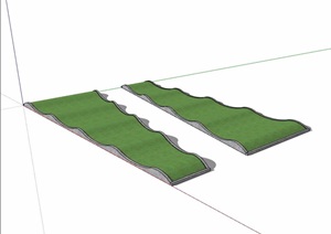 曲面种植树池设计SU(草图大师)模型