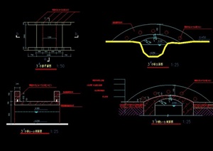 园桥详细设计cad平立剖面图