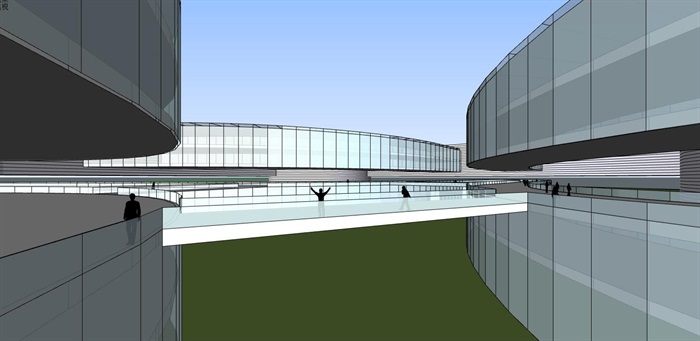 圆三角创意曲线弧形式科技园产业园区办公商务会议中心综合楼(2)