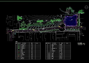 某党校路绿化设计cad方案图