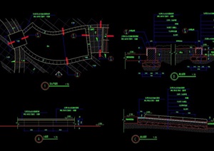 现代详细花坛详细设计cad施工图