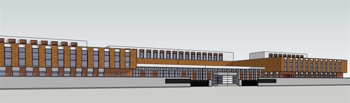 现代创意简约砖表皮工厂生产厂房办公行政管理楼综合建筑(3)