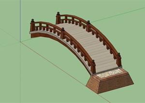 园林景观过河桥素材设计SU(草图大师)模型