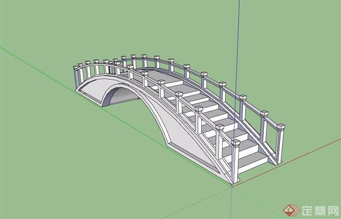 石桥设计su模型