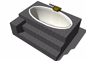 浴缸设计SU(草图大师)模型