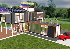 集装箱改造可持续发展绿色节能新能源利用房屋住宅别墅