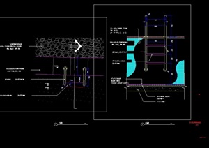 游泳池详细设计cad立剖面图