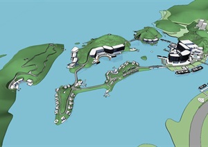水上滨湖岛屿商业度假旅游商业综合规划酒店民宿设计