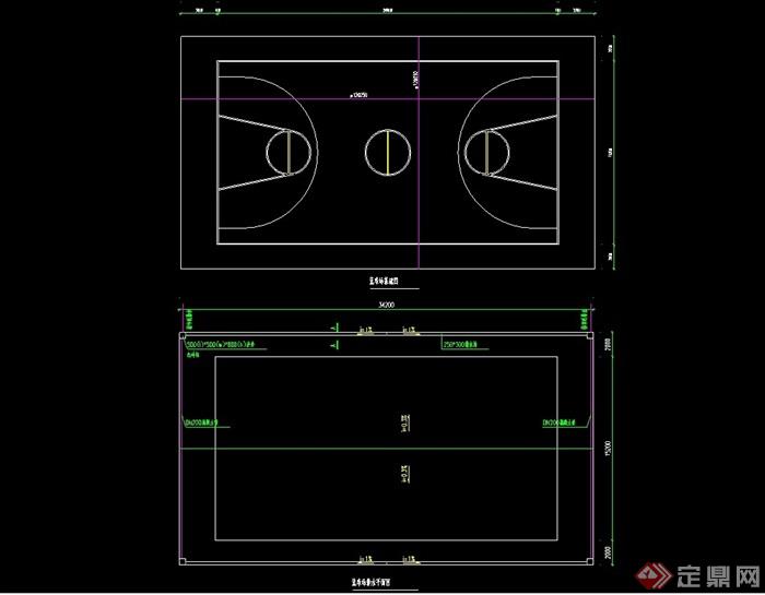 某篮球场设计cad方案