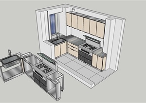 小户型厨房不锈钢橱柜