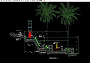 某广场水池设计cad施工图