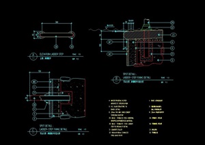 现代台阶详细设计cad施工图