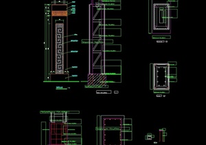 现代完整的景观灯柱设计cad施工图