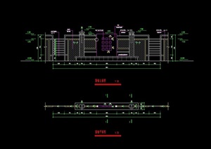 某小区详细围墙设计cad施工图