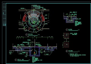 广场旱喷泉设计cad施工图