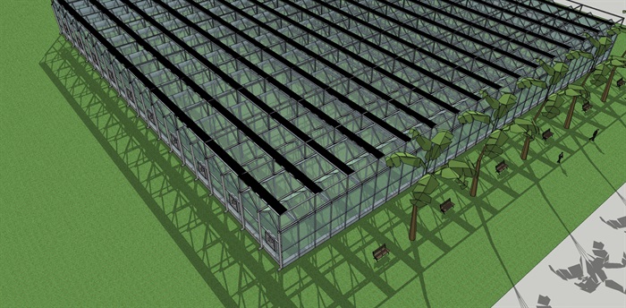农业建筑温室大棚种植大棚SU(3)