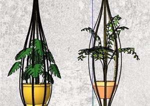 5组盆栽绿化植物素材SU(草图大师)模型