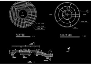 某详细的水池景观cad施工图