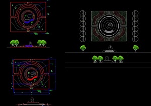 某园林景观水池景观cad方案