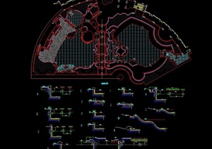 某独特详细的水池设计ca方案图