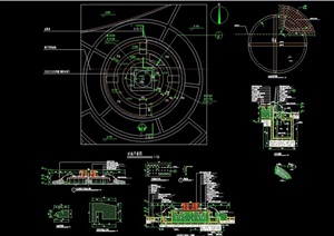 某完整的水池景观cad施工图