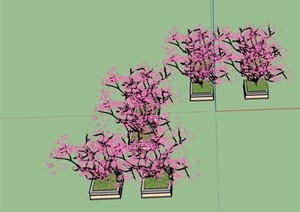详细的完整树池素材SU(草图大师)模型