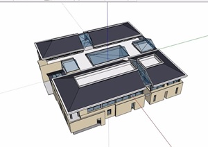 会议中心办公多层建筑设计SU(草图大师)模型