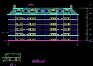 现代五层住宅公寓建筑设计施工图纸