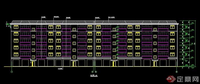 现代6层公寓住宅楼建筑设计图纸