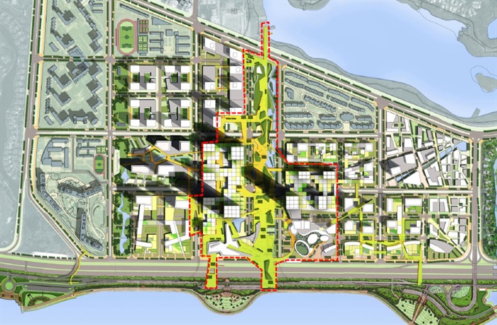现代大型城市中心总部城式规划设计方案cad su模型 文本(2)