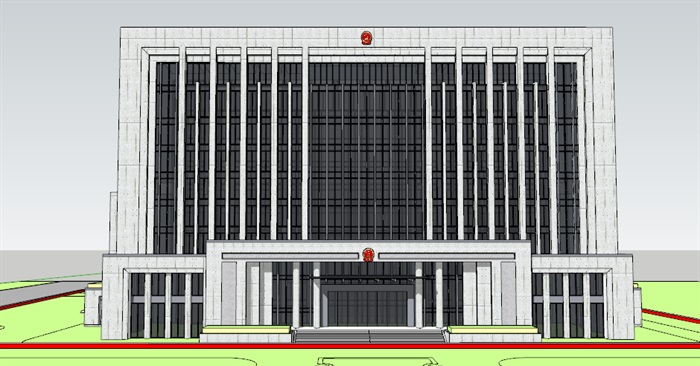 现代大型政府办公中心人民法院(3)