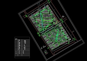现代详细住宅小区规划cad方案图
