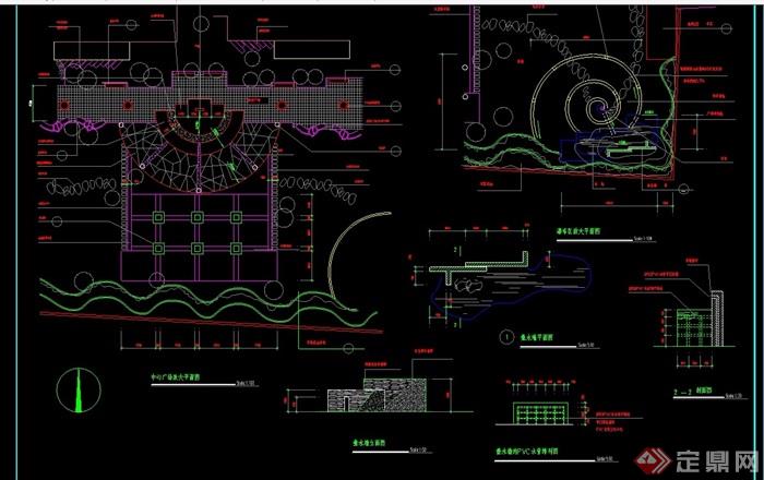 某详细的整体住宅景观cad施工图