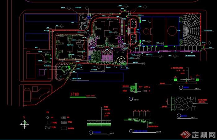 某详细的整体住宅景观cad施工图