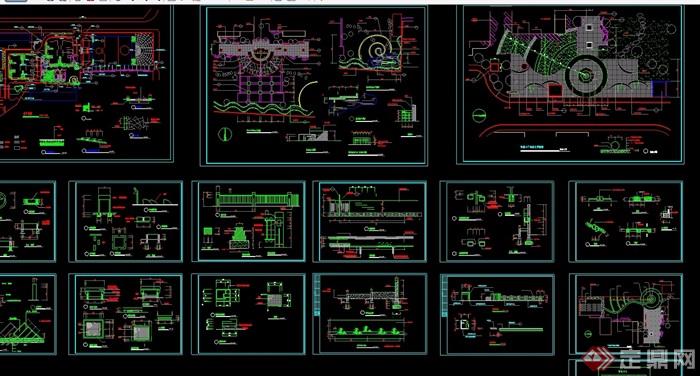 某详细的整体住宅景观cad施工图