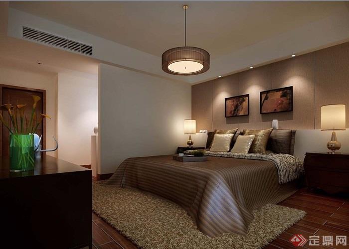 住宅详细卧室空间装饰设计3d模型及效果图