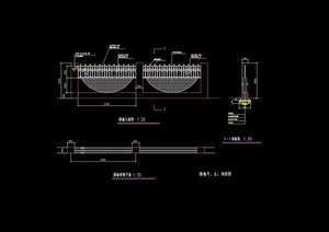 小区围墙素材设计cad施工图