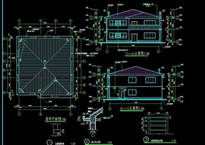 某详细的小型别墅建筑cad施工图纸