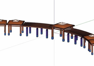 欧式详细的完整亭廊素材设计SU(草图大师)模型
