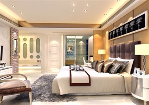 某详细完整的卧室装饰空间设计3d模型