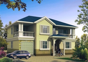 两层美式风格住宅别墅设计jpg、pdf施工图
