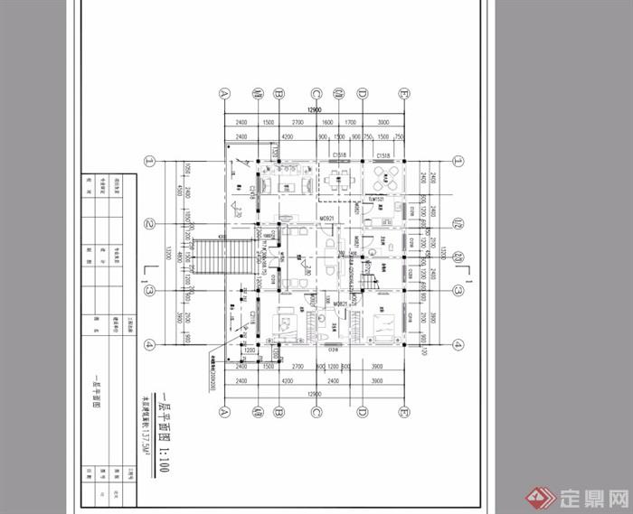 中式两层住宅详细别墅设计cad、pdf施工图及效果图