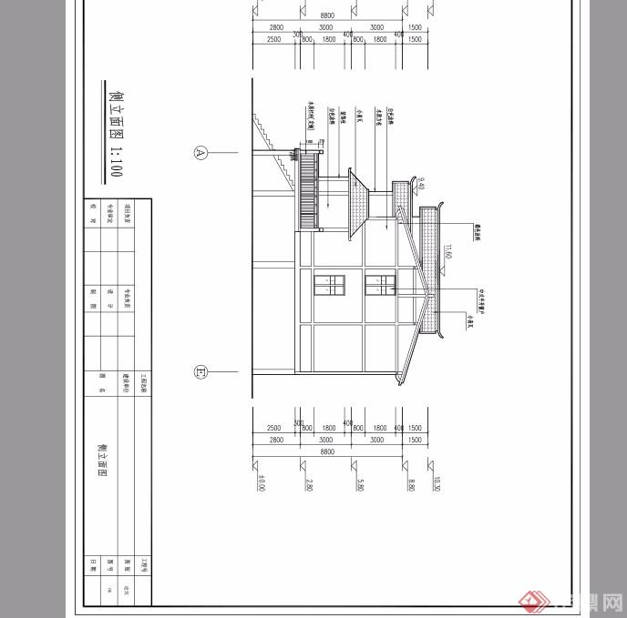 中式两层住宅详细别墅设计cad、pdf施工图及效果图